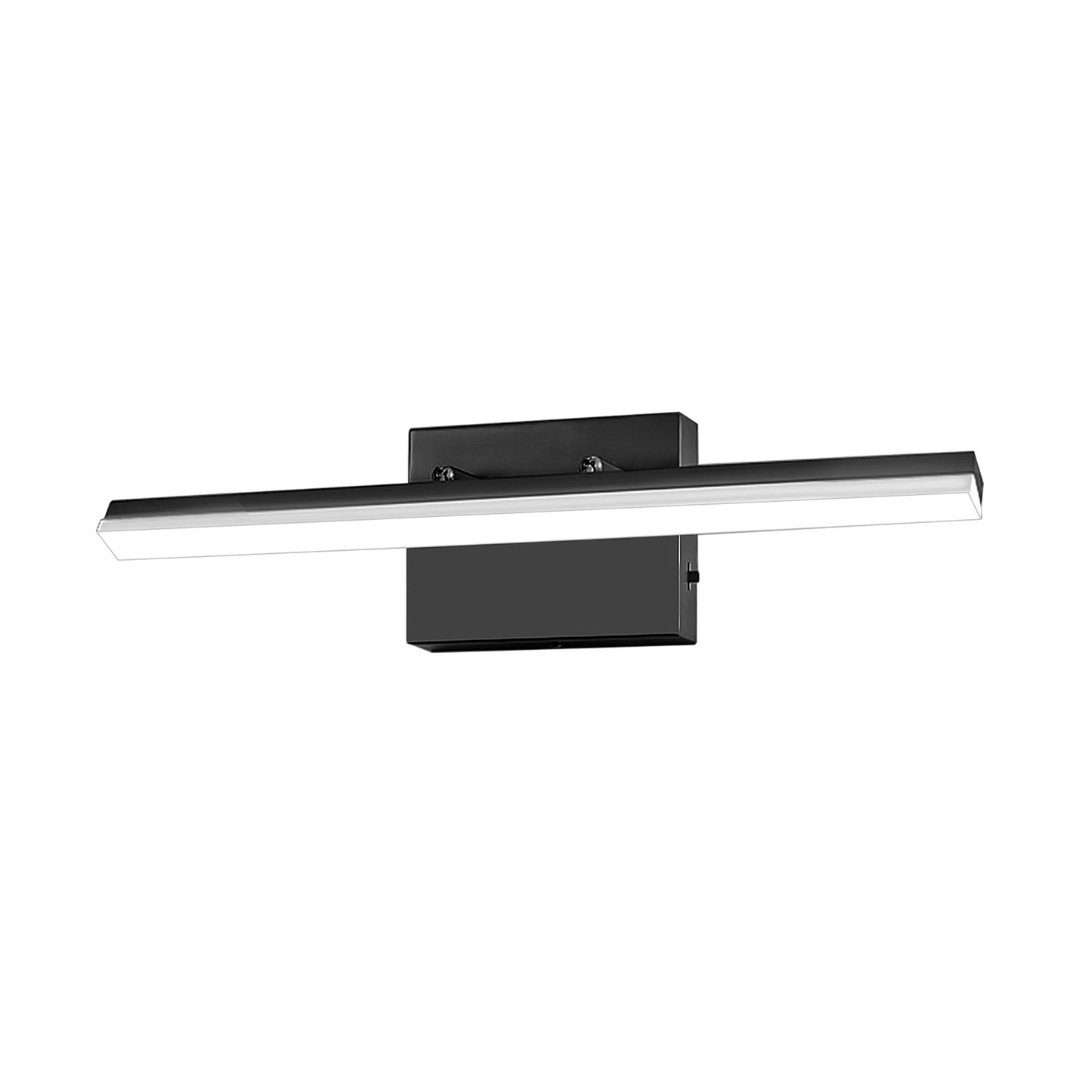 YANSUN 18 in LED Vanity Light with Integrated LED, Black Matte Finish, 3CCT Dimmable, 110V