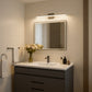 YANSUN 31.5 in LED Vanity Light with Integrated LED, Black Matte Finish, 3CCT Dimmable, 110V