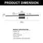 YANSUN 40 in LED Vanity Light with Integrated LED, Black Matte Finish, 3CCT Dimmable, 110V