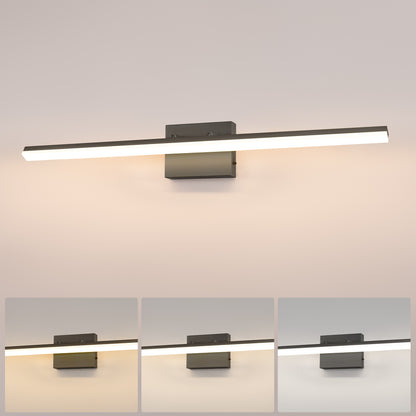 YANSUN 40 in LED Vanity Light with Integrated LED, Black Matte Finish, 3CCT Dimmable, 110V