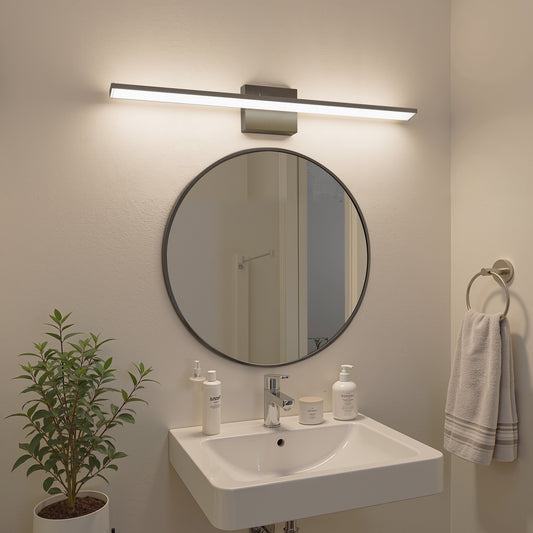 YANSUN 40 in LED Vanity Light with Integrated LED, Black Matte Finish, 3CCT Dimmable, 110V