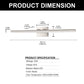 YANSUN 40 in LED Vanity Light with Brushed Nickel Finish, Integrated LED, Dimmable and 3CCT, 120V