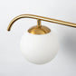 24 in. 3-Light Brass Vanity Light Fixture with Frosted Glass Globes Modern Wall Sconce for Bathroom, Mirror, and Hallway