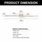 YANSUN 48 in Modern LED Vanity Light with Cloud Frost Acrylic Diffuser, Sand Nickel Finish, Integrated LED, 3CCT Dimmable