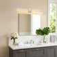 YANSUN 48 in Modern LED Vanity Light with Cloud Frost Acrylic Diffuser, Sand Nickel Finish, Integrated LED, 3CCT Dimmable