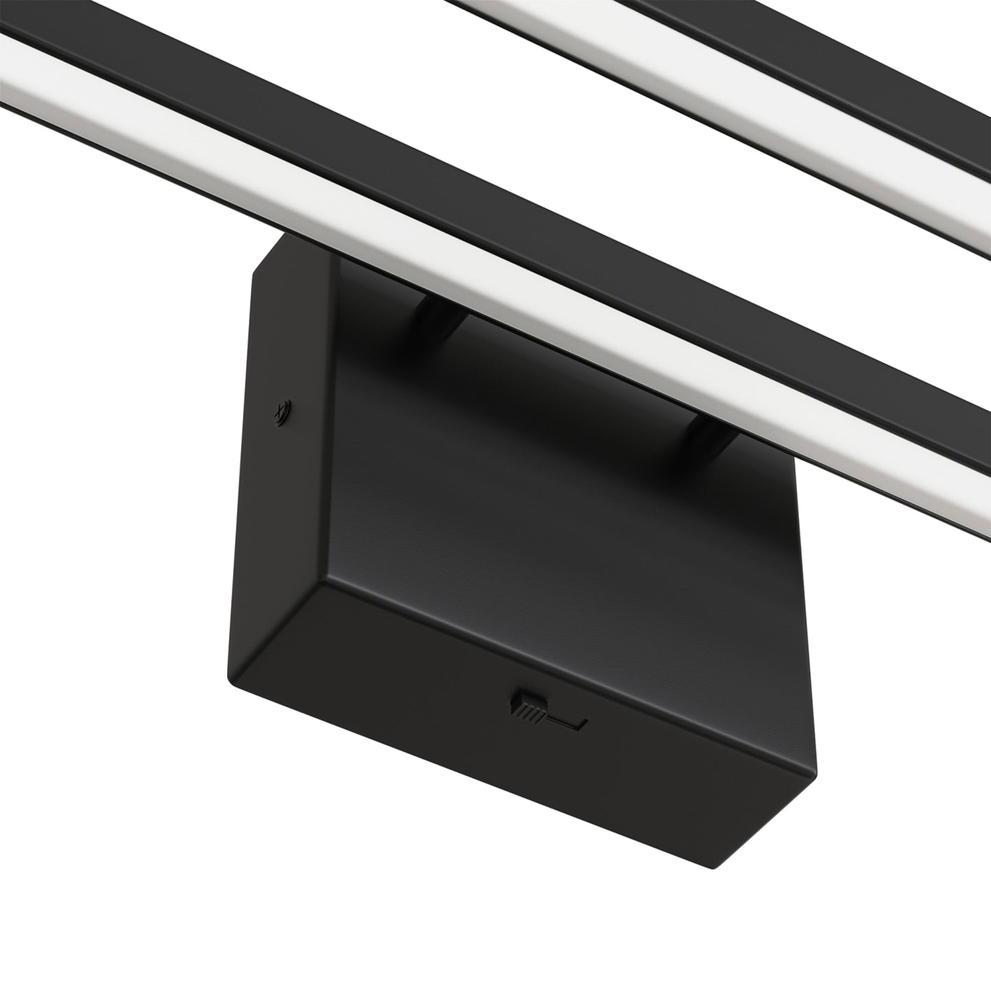 YANSUN 23.6-Inch Vanity Mirror Light with Center Cut-Out Design, Adjustable Color Temperature, Integrated LED, Sand Black Finish