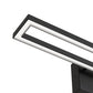 YANSUN 23.6-Inch Vanity Mirror Light with Center Cut-Out Design, Adjustable Color Temperature, Integrated LED, Sand Black Finish