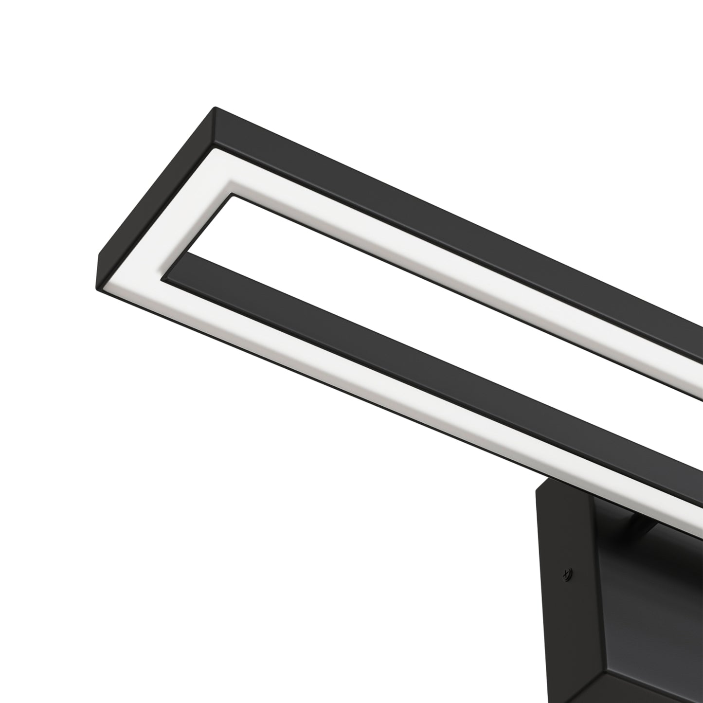 YANSUN 23.6-Inch Vanity Mirror Light with Center Cut-Out Design, Adjustable Color Temperature, Integrated LED, Sand Black Finish