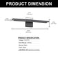 YANSUN 23.6-Inch Vanity Mirror Light with Center Cut-Out Design, Adjustable Color Temperature, Integrated LED, Sand Black Finish