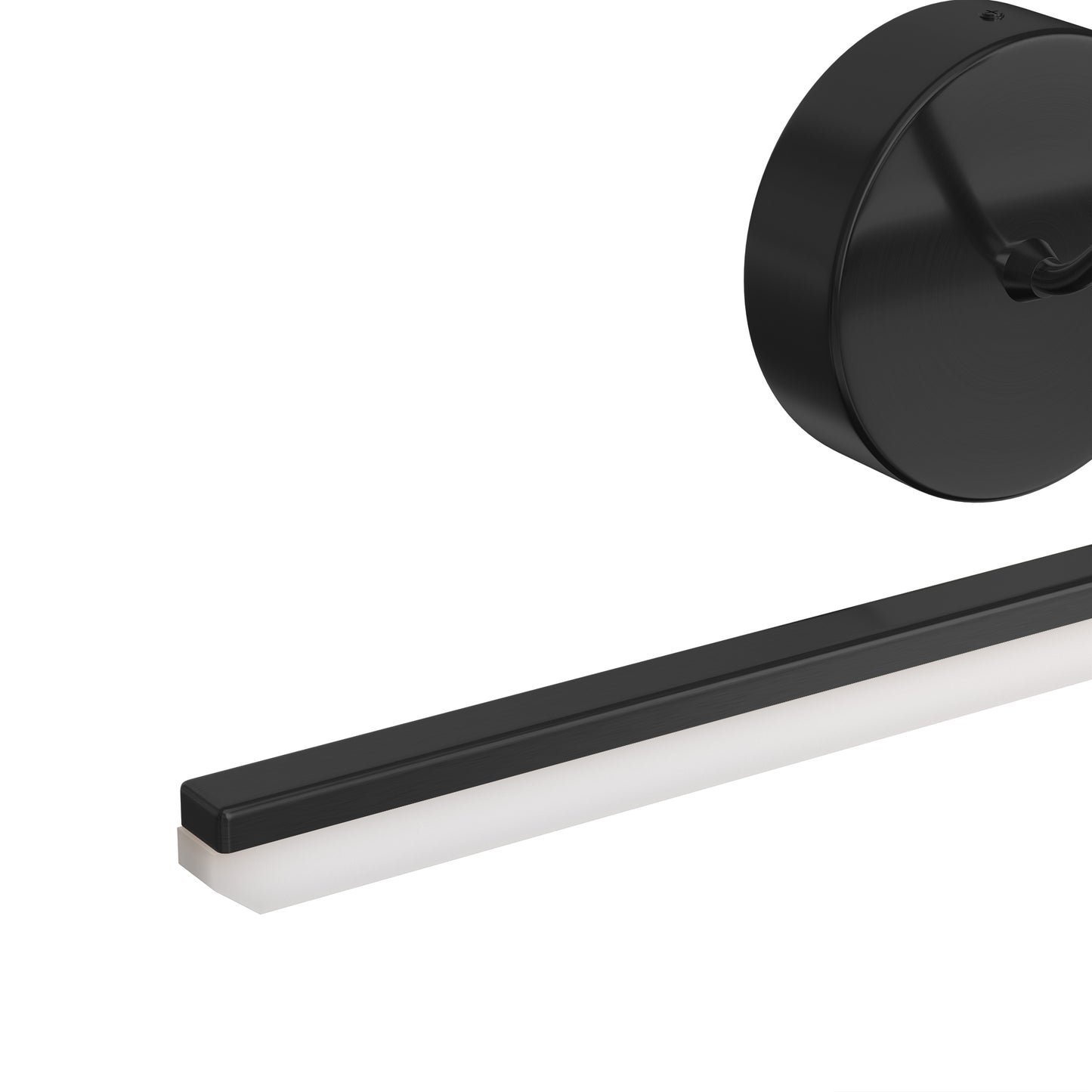 YANSUN 23.6-Inch Vanity Mirror Light with Adjustable Color Temperature, Integrated LED, Matte Black Finish, Extendable Design