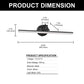 YANSUN 23.6-Inch Vanity Mirror Light with Adjustable Color Temperature, Integrated LED, Matte Black Finish, Extendable Design