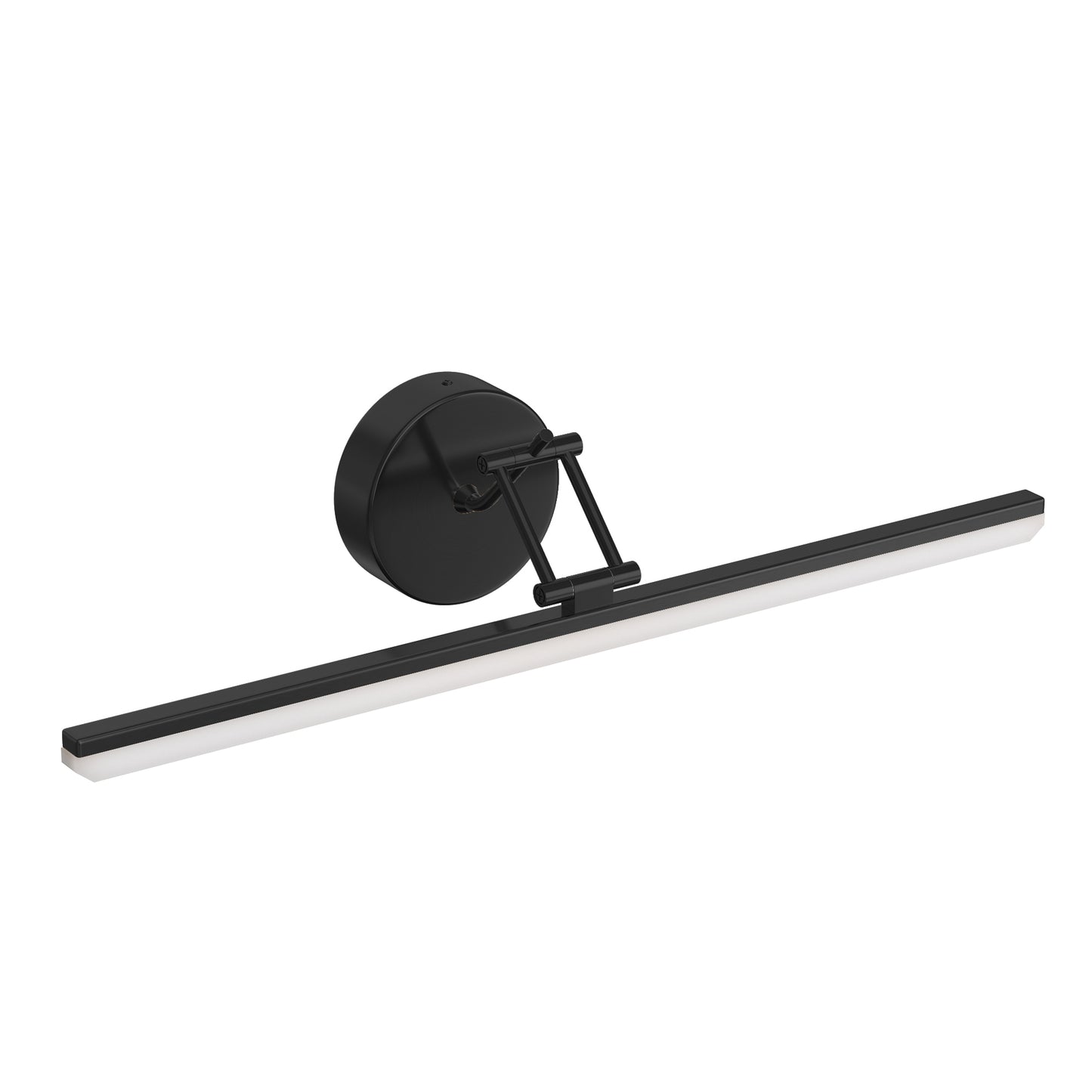 YANSUN 23.6-Inch Vanity Mirror Light with Adjustable Color Temperature, Integrated LED, Matte Black Finish, Extendable Design