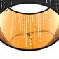 YANSUN 10 in. H Black Metal Drum Lamp Shade with Round Shade with Uno Fitter