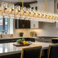 53 in. 60-Light Gold Crystal Rectangular Chandelier for Large Living Room, Dining Room