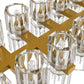53 in. 60-Light Gold Crystal Rectangular Chandelier for Large Living Room, Dining Room