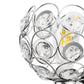 YANSUN Modern Crystal Round Wall Sconce E26 Indoor Wall Light Fixture Chrome Finish 1-Light Vanity Lamp