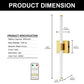 24 in. Gold 1-Light LED Wall Sconce Set, Wireless Rechargeable Vanity Light Bar for Bedroom and Bathroom