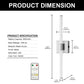 24 in. Nickel 1-Light LED Wall Sconce Set, Wireless Rechargeable Vanity Light Bar for Bedroom and Bathroom