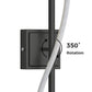 24.8 in. 1 Light Black Powder-Coated LED Vanity Light Bar with White Woven LED Tape and Remote Control