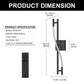 24.8 in. 1 Light Black Powder-Coated LED Vanity Light Bar with White Woven LED Tape and Remote Control