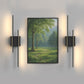 YANSUN Set of 2 Staggered Dual-Bar Wall Sconces, Linear Indoor Wall Light in Matte Black