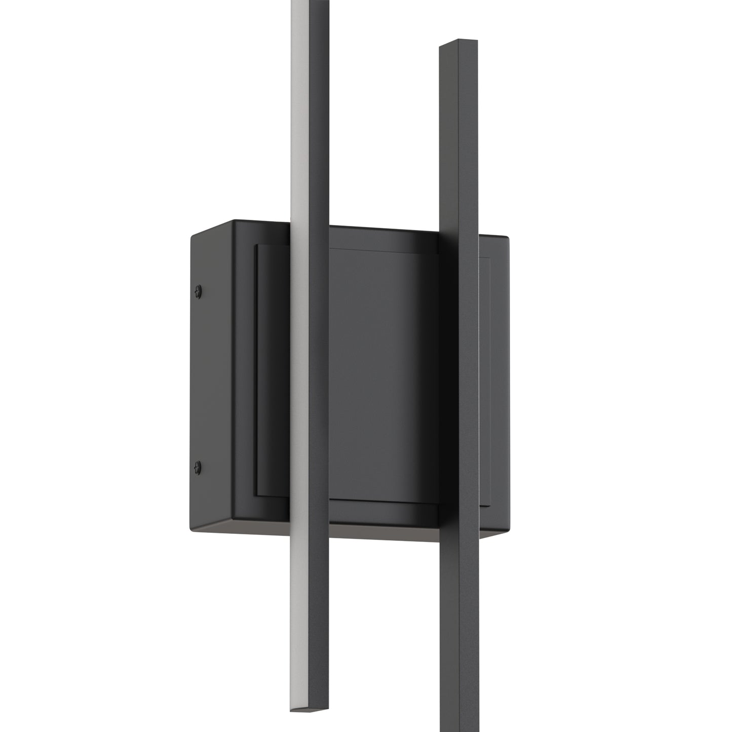 YANSUN Set of 2 Staggered Dual-Bar Wall Sconces, Linear Indoor Wall Light in Matte Black