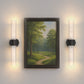 YANSUN Pair of Bubble Acrylic Cylinder Wall Lights, Modern Indoor Sconce in Matte Black (21.7in)