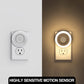 YANSUN 2-Pack 0.6W Plug-In Motion Sensor Night Light, White, 3000K LED, Non-Dimmable
