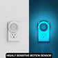 YANSUN 0.6W Plug-in Motion Sensor Integrated LED Night Light, White, Ice Blue, 2-Pack