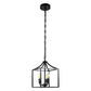 YANSUN 3-Light Farmhouse Pendant Light with Vertical Design Matte Black E12 Bulb Not Included