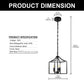 YANSUN 3-Light Matte Black Pendant Light Fixture-Industrial E12 Socket Hanging Chandelier for Dining Room, Kitchen Island