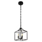 YANSUN 3-Light Farmhouse Pendant Light with Vertical Design Matte Black E12 Bulb Not Included