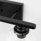 YANSUN 2-Light Bathroom Vanity Light Matte Black Wall Sconce with Open Globe Glass Shades E26 Modern Mirror Light Fixture