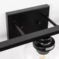YANSUN 25 in. 3-Light Matte Black Vanity Light, Modern Farmhouse Wall Sconce with Open Globe Glass Shades for Bathroom