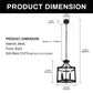 4-Light Black Drum Pendant Light, Convertible Semi Flush Mount Ceilingfor Dining Room,Bedroom, Foyer, Entryway