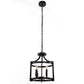 4-Light Black Drum Pendant Light, Convertible Semi Flush Mount Ceilingfor Dining Room,Bedroom, Foyer, Entryway