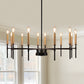 12-Light Modern Farmhouse Black and Gold Chandelier for Dining Room Over Table,Hanging Ceiling Candle Chandeliers