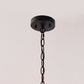 YANSUN 5-Light Black Gold Pendant Light with Cylindrical Seeded Glass Shade, E26 Base, Adjustable Hanging Light for Kitchen