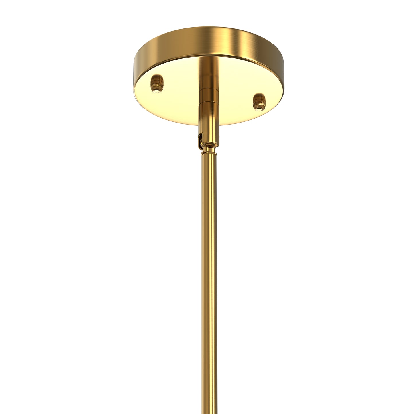 YANSUN 1 Light Modern Pendant Light in Copper Finish with White Glass Shade, Non-Integrated Fixture, E26 Socket