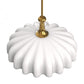 YANSUN 1 Light Modern Pendant Light in Copper Finish with White Glass Shade, Non-Integrated Fixture, E26 Socket
