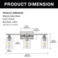 24 in. 3-Light Industrial Brushed Nickel Vanity Light Fixtures for Bathroom with Clear Glass Shades