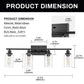 32 in. 4-Light Industrial Matte Black Vanity Light Fixtures for Bathroom with Clear Glass Shades