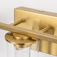 YANSUN 18 in. 3-Light Gold Crystal LED Vanity Light for Bathroom with Dimmable Color Modes