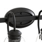 YANSUN 25.2 in KD 4-Light Vanity Light with Teardrop Glass Shades and Matte Black Powder-Coated Finish, E26 Bulbs Not Included