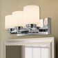 22 in. 3-Light Chrome Bathroom Vanity Light with Milk White Glass Shades for Mirror