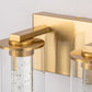YANSUN 17 in. Modern 3-Light Gold Crystal Integrated LED Vanity Light for Bathroom, Dimmable with Adjustable White