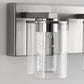 24 in. 4-Light Brushed Nickel Integrated LED Bathroom Vanity Light Fixture Dimmable with White/Neutral/Warm Light