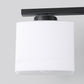 22 in. 3 Light Matte Black Modern Square Vanity Light for Bathroom, Bedroom, Living Roomwith Milk White Shades
