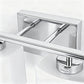 YANSUN 4-Light Vanity Bathroom Mirror Light, Rectangular Opal Glass Shades in Chrome Finish (5.5"x4.7")
