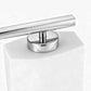 YANSUN 4-Light Vanity Bathroom Mirror Light, Rectangular Opal Glass Shades in Chrome Finish (5.5"x4.7")